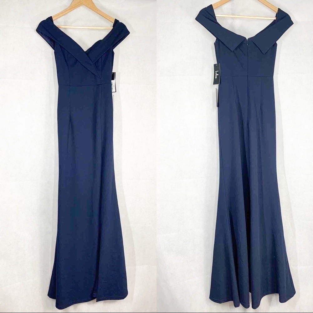 Lulu’s Song of Love Off The Shoulder Navy Maxi Dress